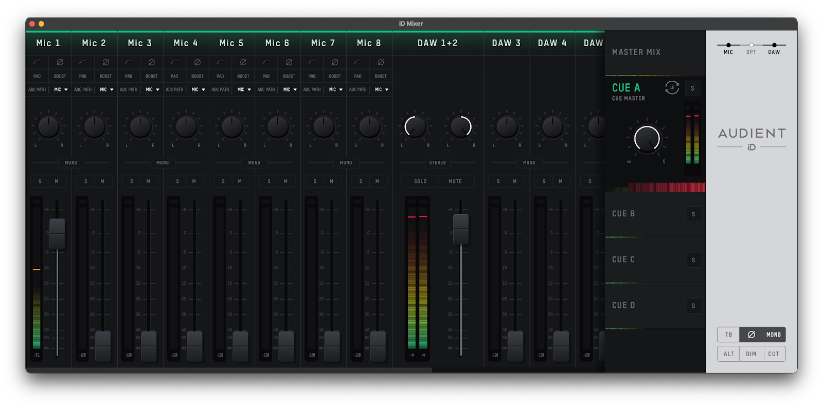 iD48 CUE A Mix Setup