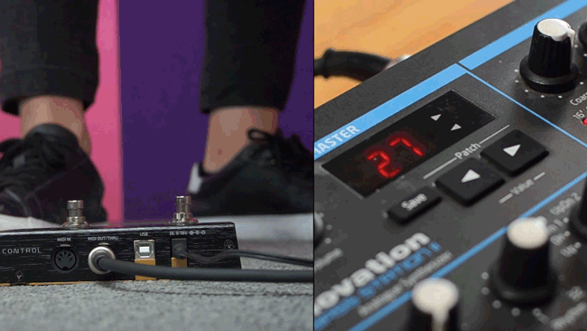 シンセサイザーとの使用例