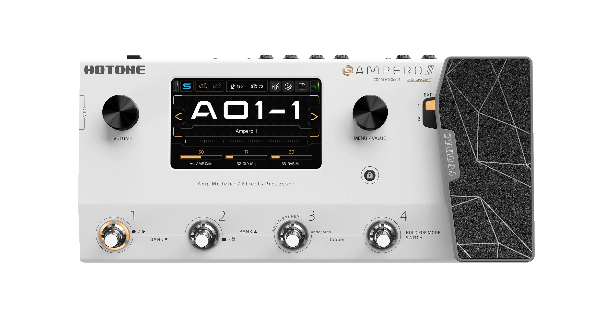 Ampero II Top Control Panel