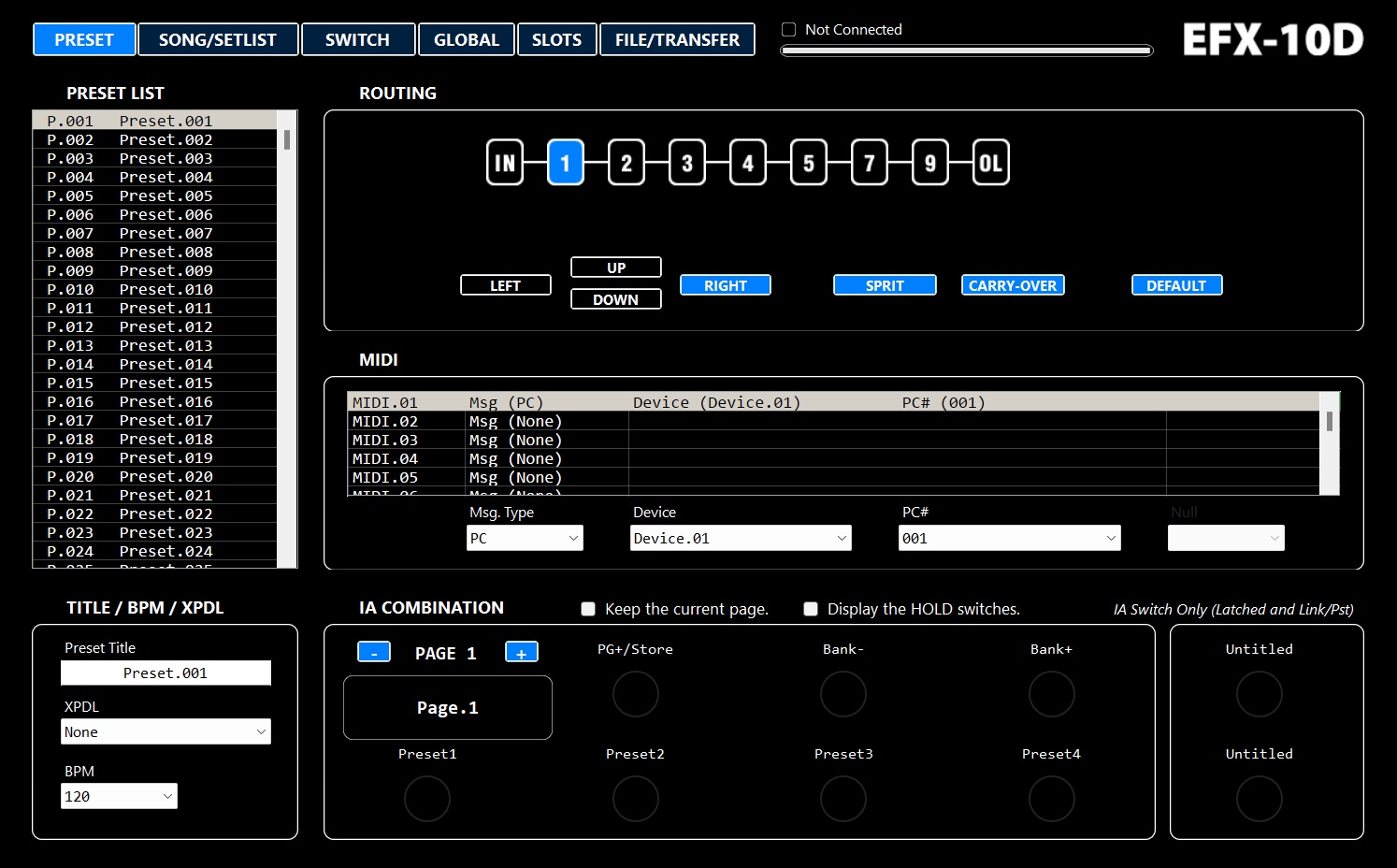 EFX-10D EDITOR