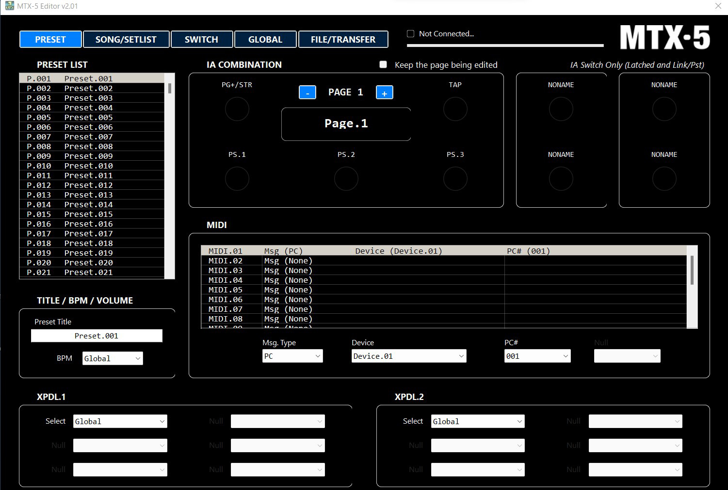 MTX-5 EDITOR