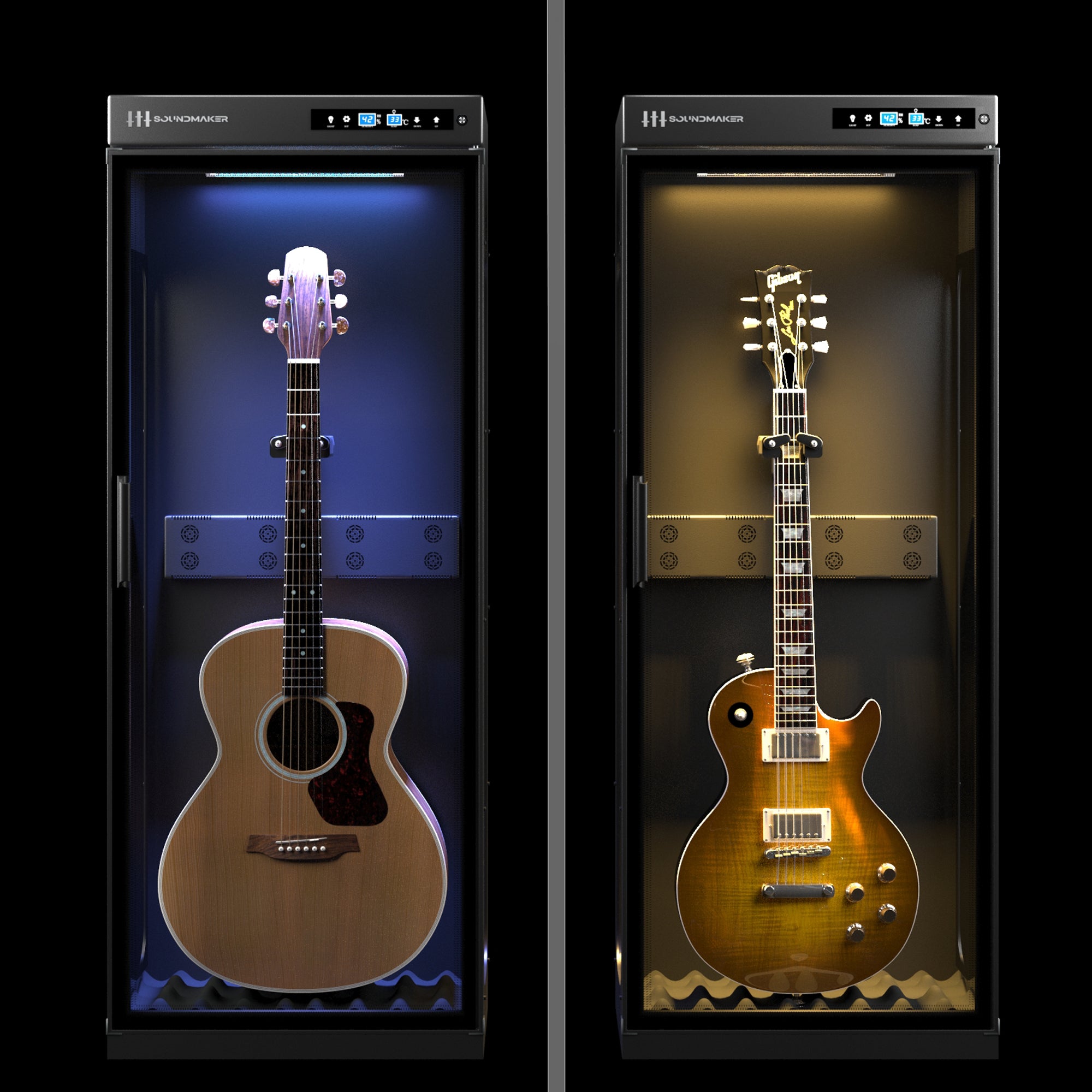 冷色・暖色のLEDライト切り替えイメージ