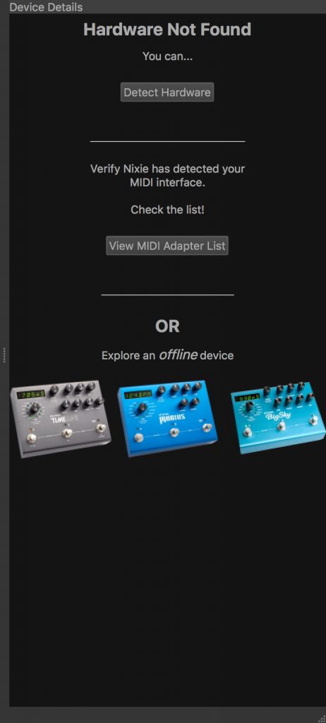 Nixie Hardware Not Found