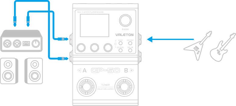 02. フルレンジスピーカーとの接続
